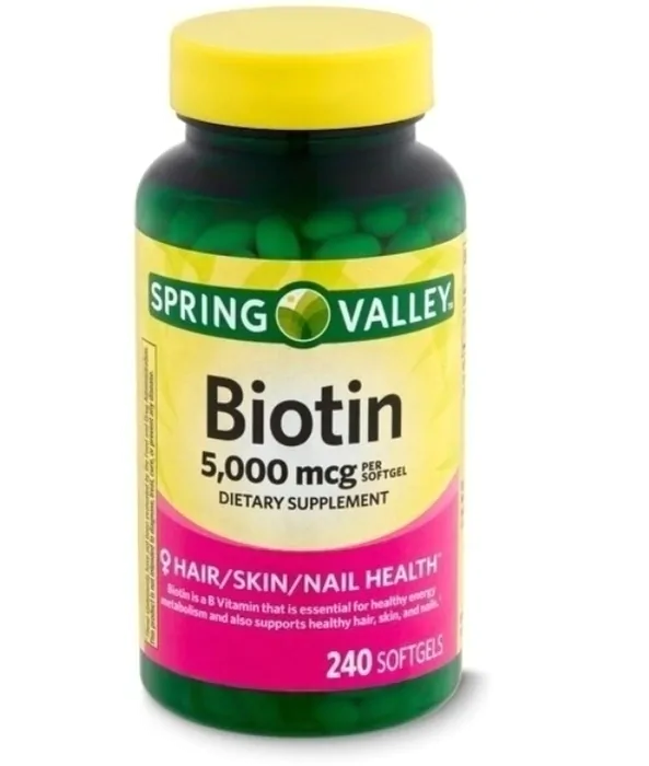 Biotina 5000mcg, 240 Cápsulas, Spring Valley