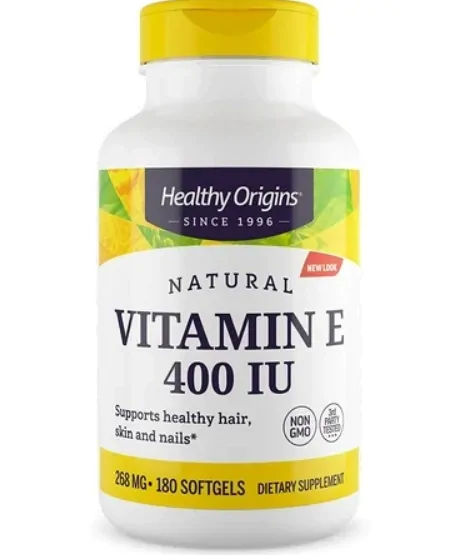 Vitamina E Com Tocoferóis, 400UI, 180 Cápsulas, Healthy Origins