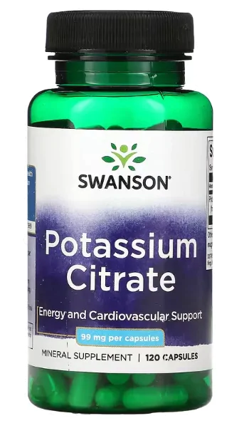 Citrato de Potássio, 99mg, 120 Cápsulas, Swanson