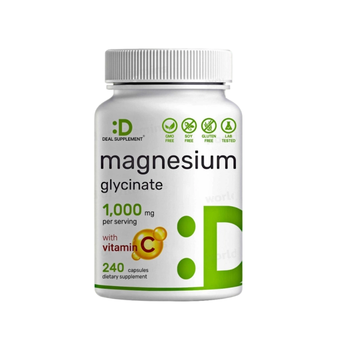 Magnesium Glycinate, 1000Mg, 240 Cápsulas, Deal Supplement