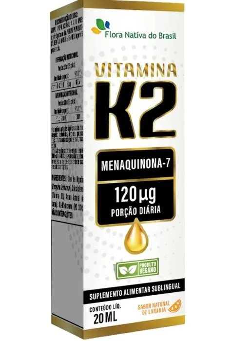 Vitamina K2, 120mcg, 20ml, Flora Nativa