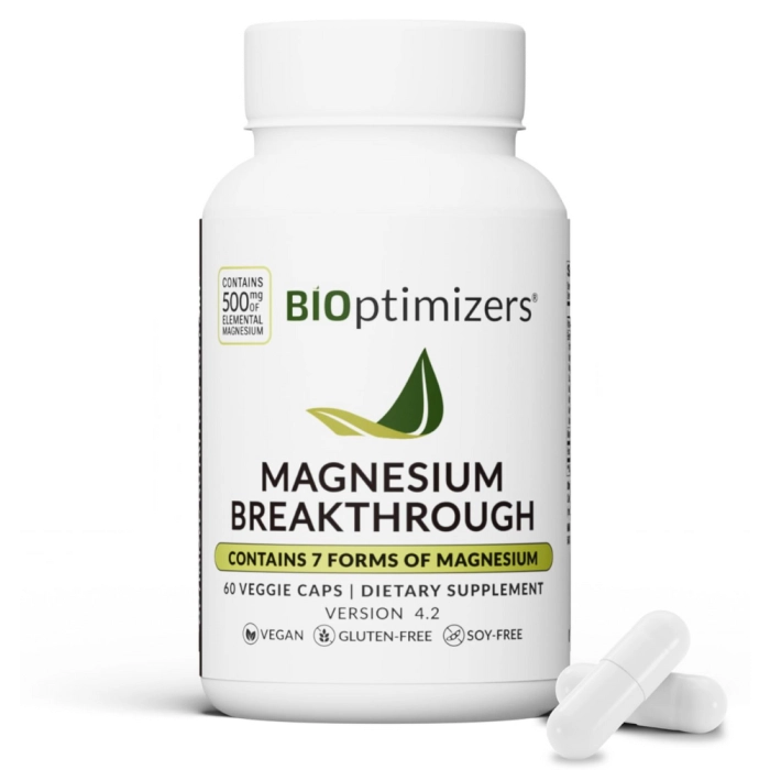 Magnésio Breakthrough, 7 Formas de Magnésio, 60 Cápsulas, Bioptimizers