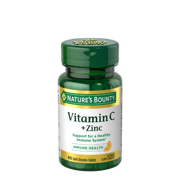 Vitamina C + zinco, 60mg, 60 Capsulas, Natures Bounty