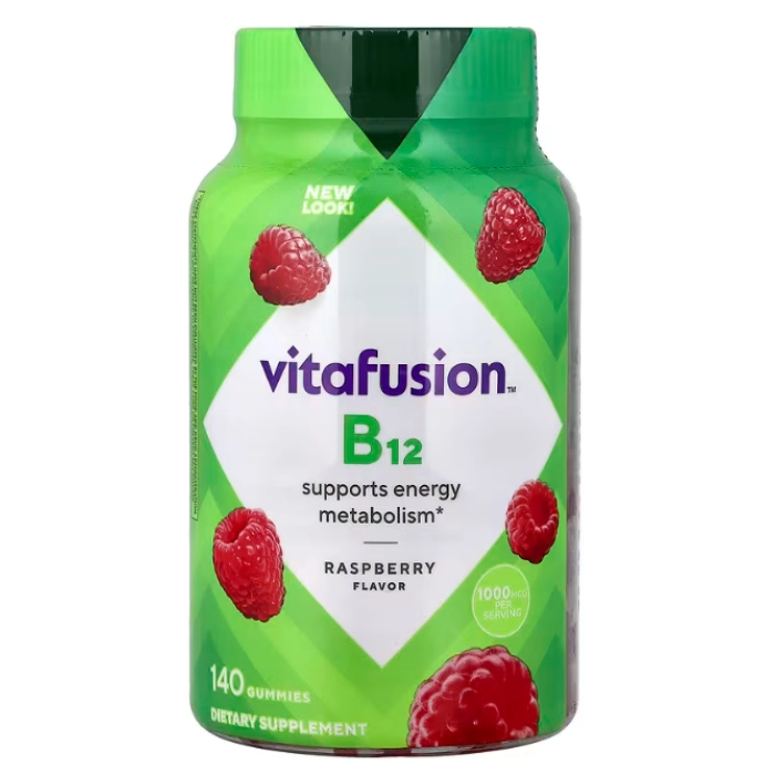 Vitamina B12 1000mcg, 140 Gomas Sabor Framboesa, VitaFusion