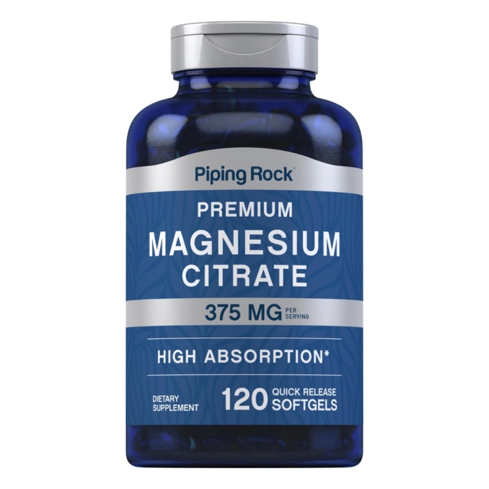 Citrato de magnésio 375 mg, 120 Cápsulas - PipingRock