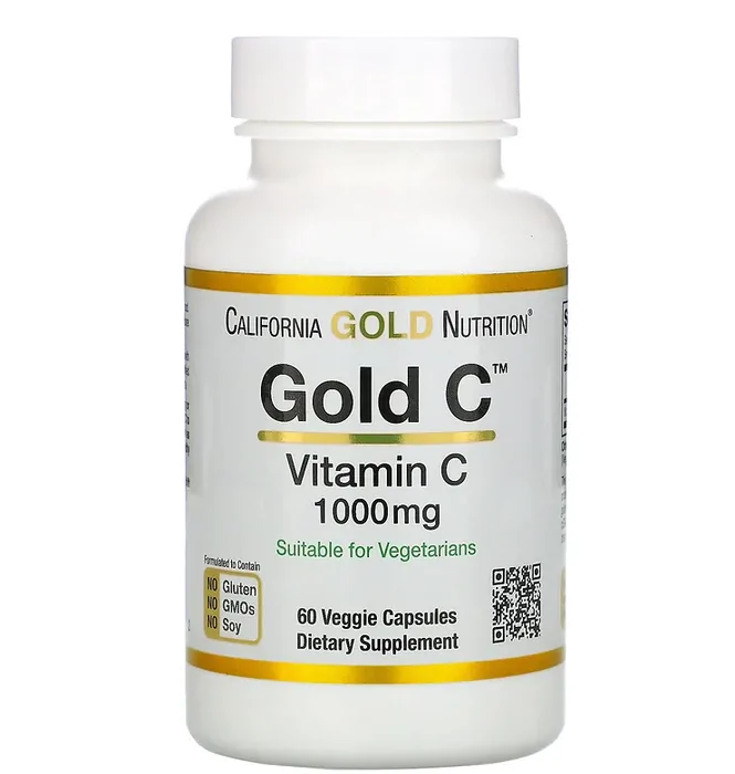 Vitamina C, 1.000mg, 60 cápsulas, California Gold Nutrition