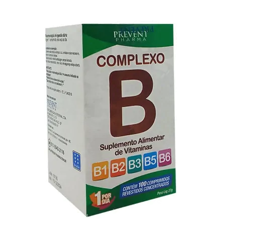 Complexo B, 100 Comprimidos, Prevent Pharma