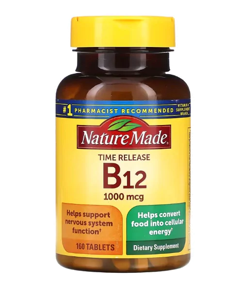 Vitamina B12, 1000mcg, 160 Comprimidos, Nature Made