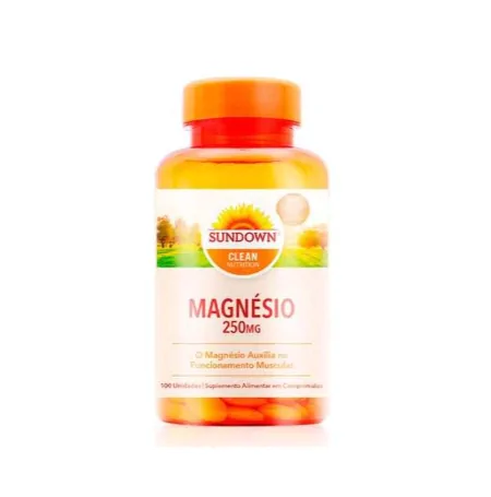 Magnésio, 250mg, 100 comprimidos, Sundown