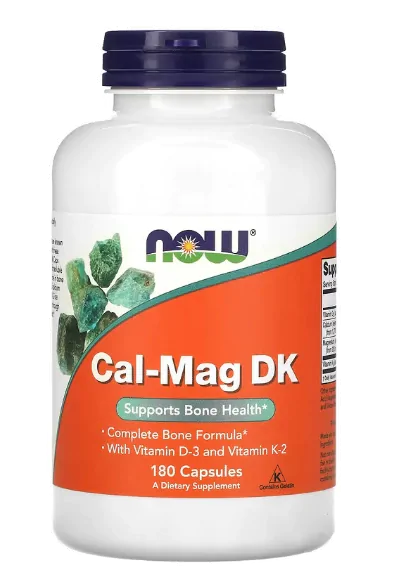 Cal-Mag DK, 180 cápsulas, Now