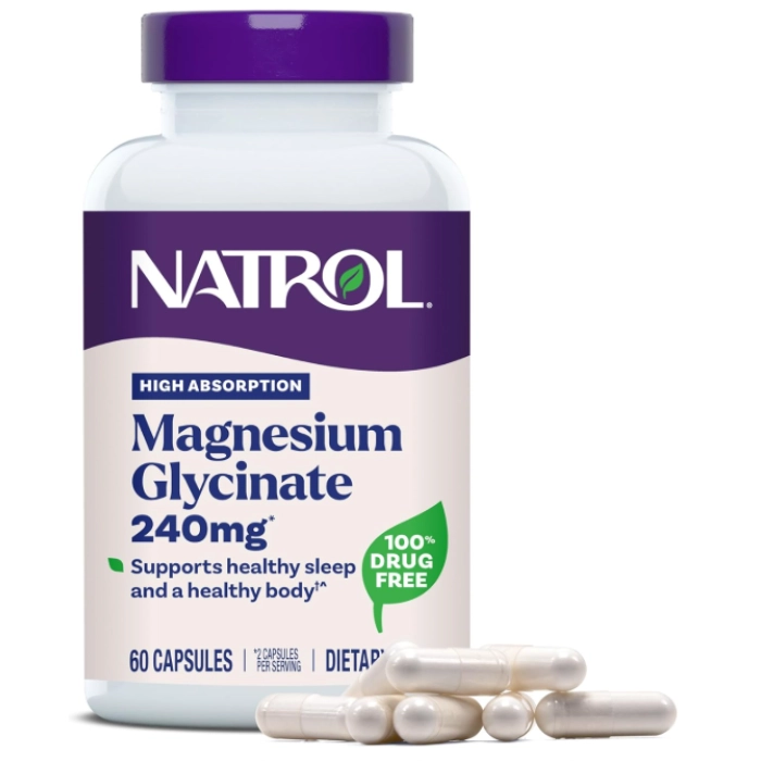 Magnésio Glycinate 240mg, 60 Cápsulas, Natrol