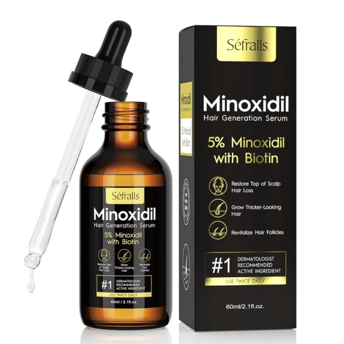 Minoxidil 5% Sérum Capilar e para Barba, 60 ml cada, Opções, Sefralls