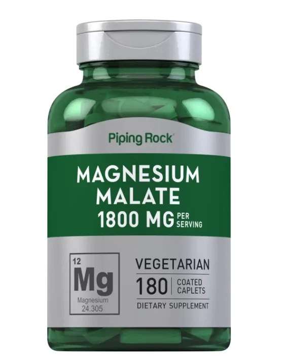 Malato de Magnésio 1800mg, 180 Comprimidos, PipingRock