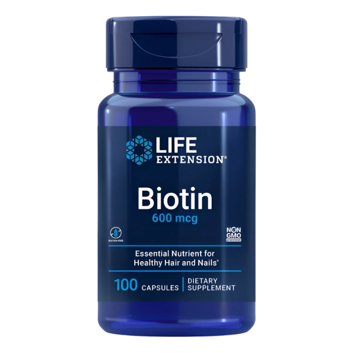 Biotina, 600mcg, 100 cápsulas, Life Extension
