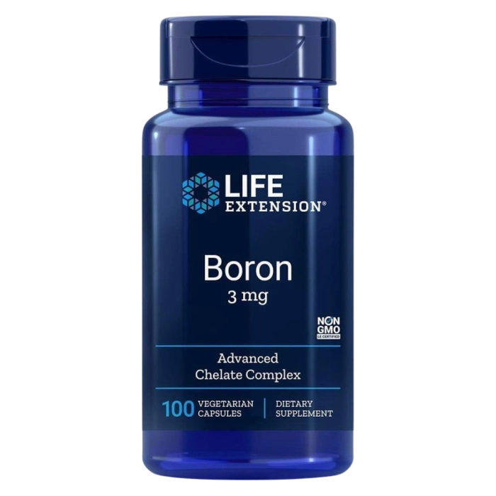 Boro, Boron, atividade hormonal saudável, 3mg, 100 Cápsulas, Life Extension