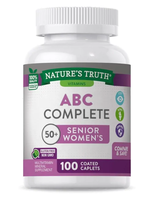 Multivitamínico Feminino 50+, 100 Cápsulas, Nature's Truth
