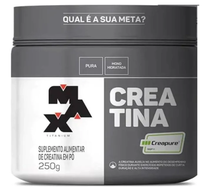 Creatina Creapure, 250g Sem Sabor, Max Titanium