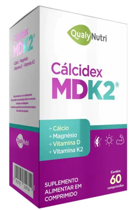 Calcidex MDK2 600mg, 60 cápsulas, Qualynutri