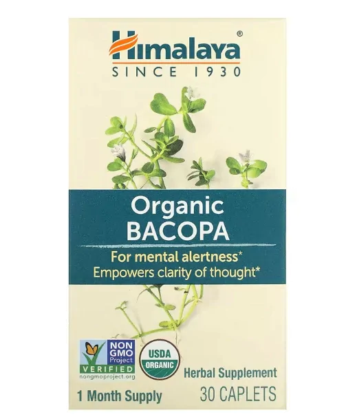 Bacopa Orgânica 500mg, 30 Cápsulas, Himalaya