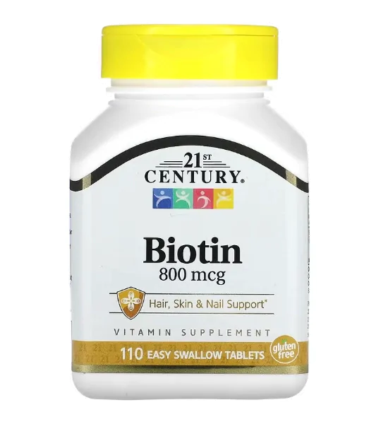 Biotina, 800mcg, 110 Cápsulas, 21st Century