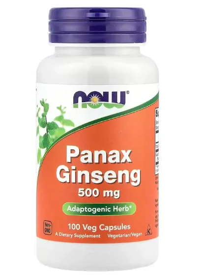 Panax Ginseng, 500mg, 100 cápsulas, Now