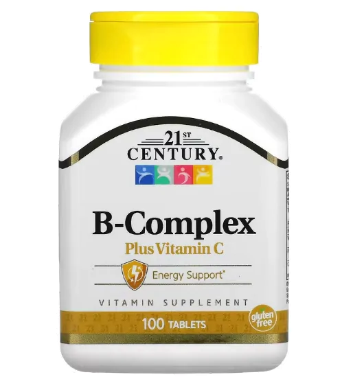 Complexo B e Vitamina C, 100 Comprimidos, 21st Century