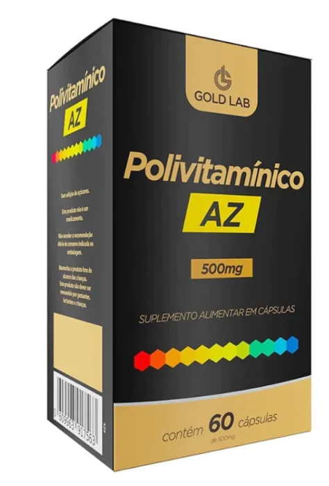 Polivitamínico AZ 500mg, 60 Cápsulas, Gold Lab