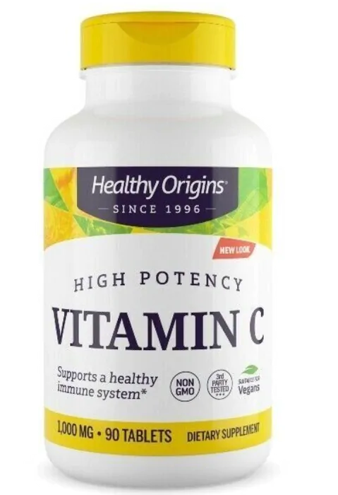 Vitamina C 1000mg, 90 comprimidos, Healthy Origins
