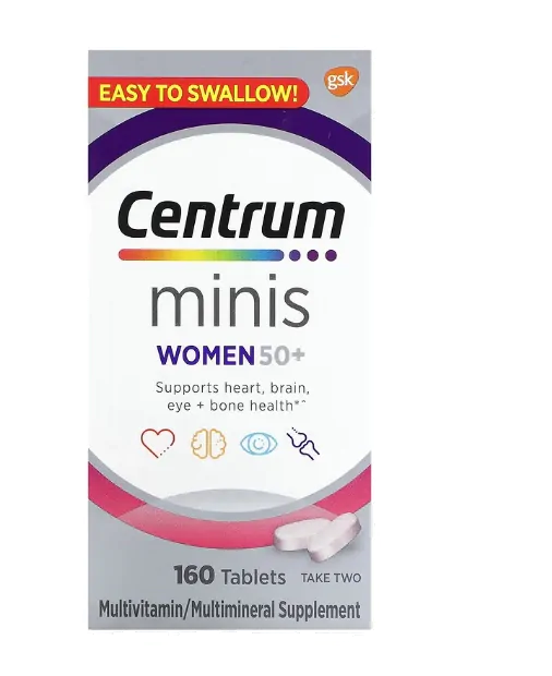 Centrum Minis, Women 50+, 160 Comprimidos, Importado