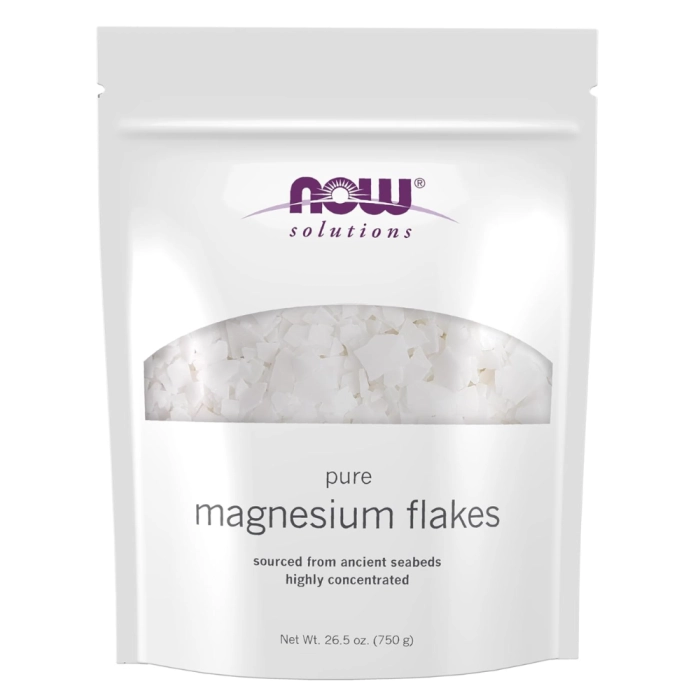 Magnésio Flakes, Relaxamento, Recuperação e Conforto Muscular, 750g, NOW