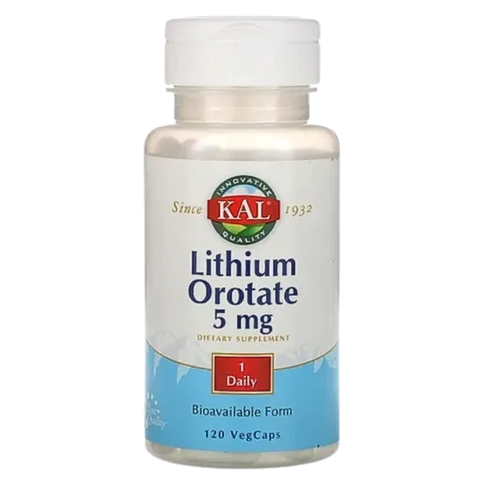 Lithium Orotate, 5mg, 120 Cápsulas, Kal