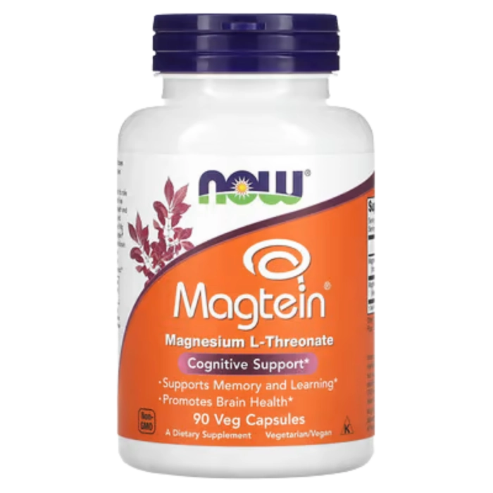 Magtein (Magnesium L- Threonate), 90 Cápsulas, Now