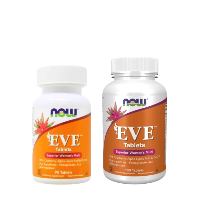 Multivitamínico Feminino EVE, Energia, Beleza e Equilíbrio Hormonal, Saúde da Mulher, Now