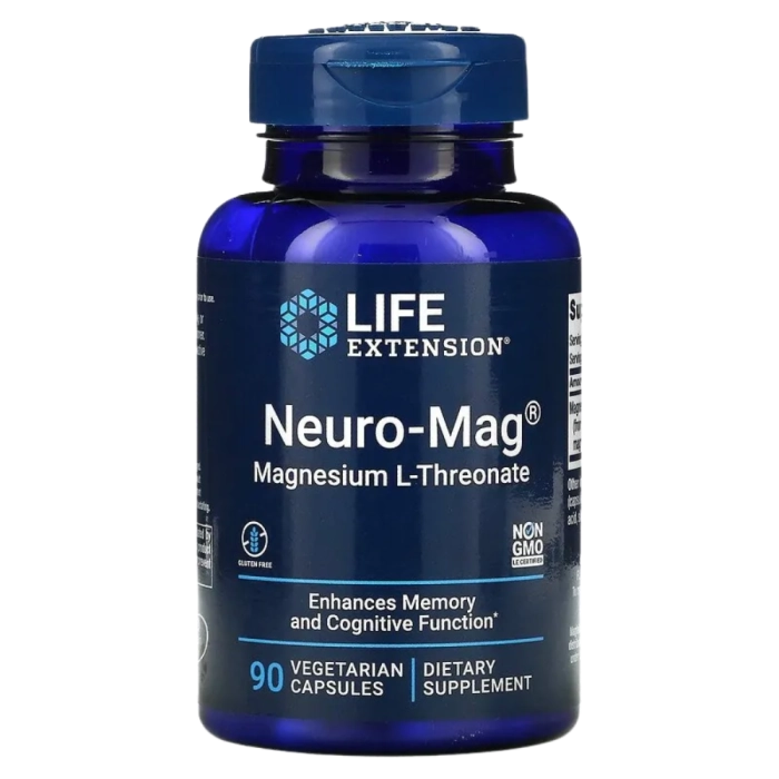 Neuro-Mag, Magtein Magnésio L-Treonato, 90 Cápsulas, Life Extension