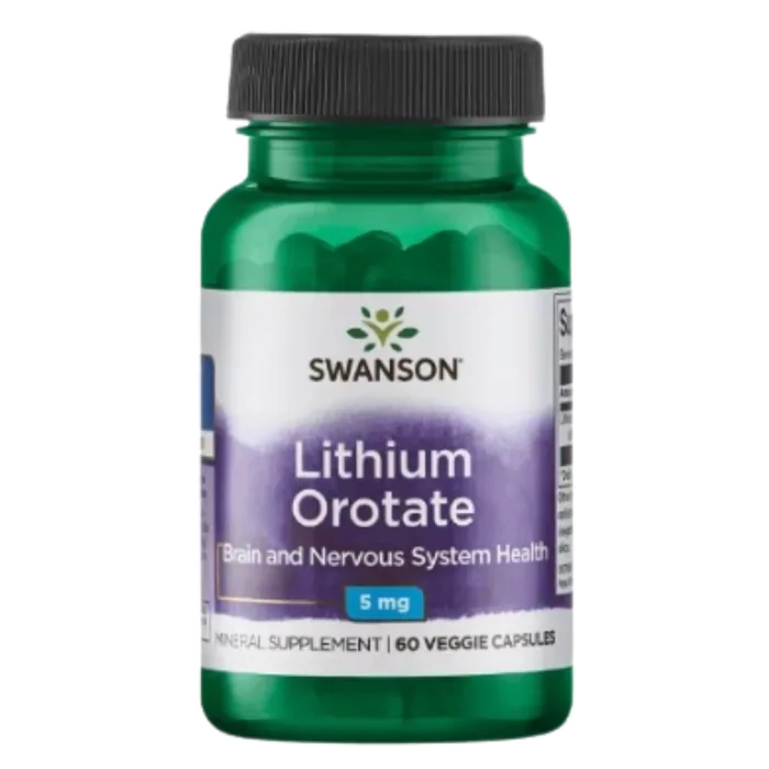 Ultra Orotate De Lithium, 5Mg, 60 Cápsulas, Swanson
