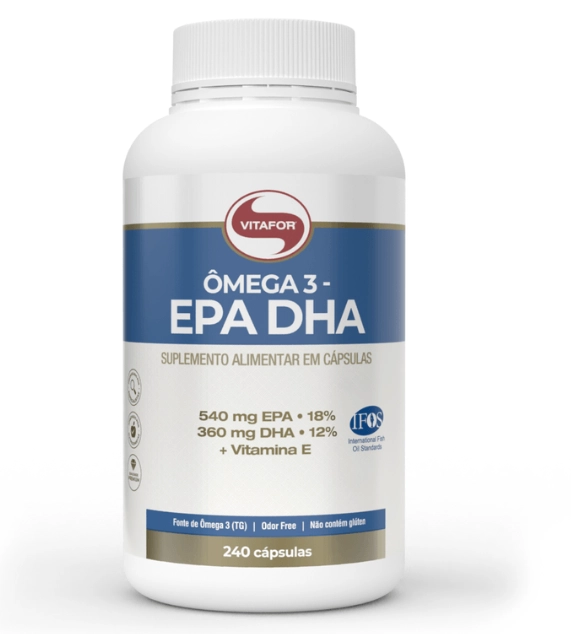 Omega 3, EPA 540, DHA 360, 240 Cápsulas, Vitafor