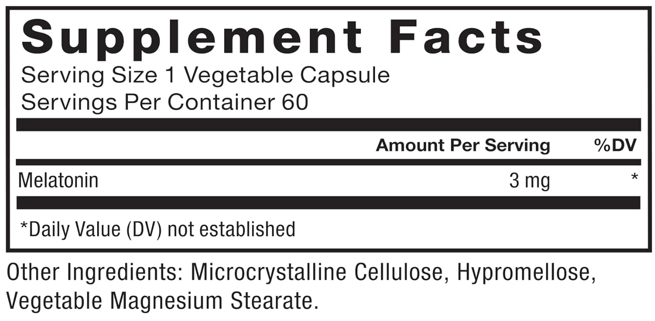 Melatonina 3mg, 60 Cápsulas, Force Factor