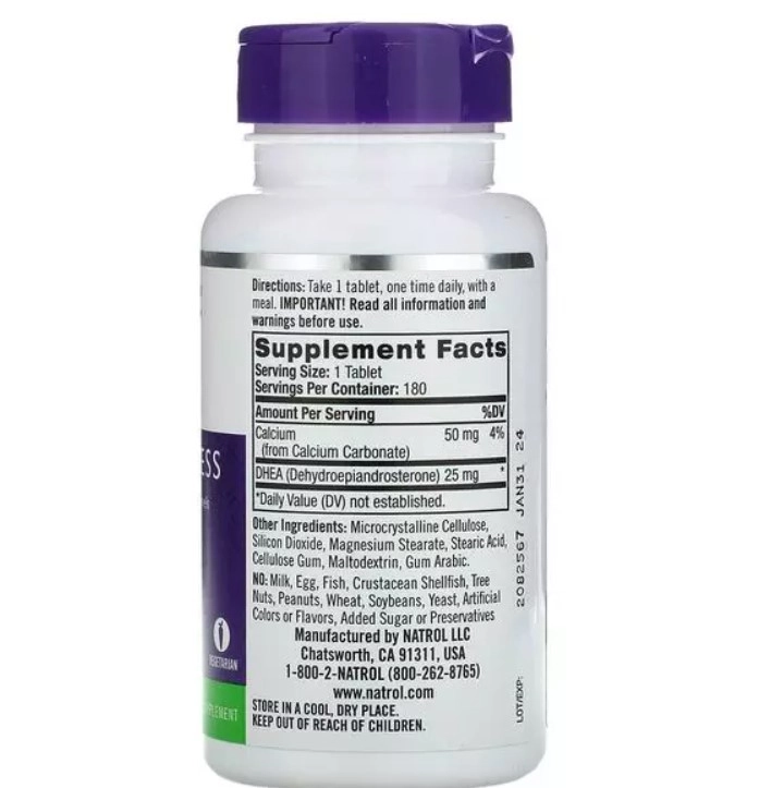 DHEA 25mg, 300 Comprimidos, Natrol