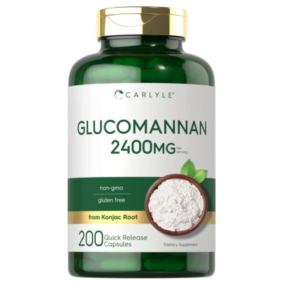 Glucomannan, Glucomanano 2400mg, 200 Cápsulas, Carlyle