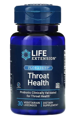 FLORASSIST,  Saúde da Garganta, 30 Pastilhas, Life Extension