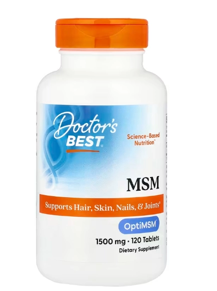 MSM com OptiMSM 1500mg, 120 Comprimidos, Doctor's Best