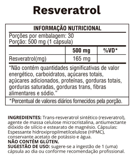 Resveratrol 165mg, 30 cápsulas, Ocean Drop