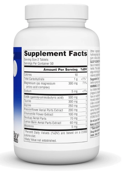 NightRest, Noite de descanso com melatonina, 100 Tabletes, Source Naturals