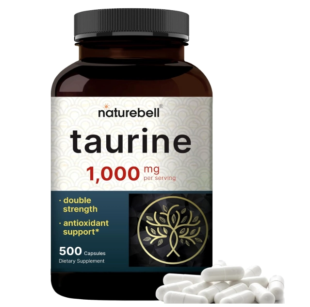 Taurina 1000mg, 500 Cápsulas, NatureBell