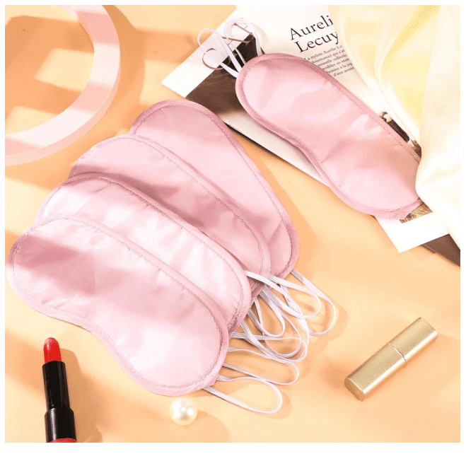 Máscara para olhos, De seda para dormir, 1 Unidade, Cor Rosa, Silkfly