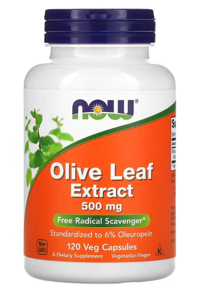 Olive Leaf Extract, Folha de Oliveira 500mg, 120 Cápsulas, Now