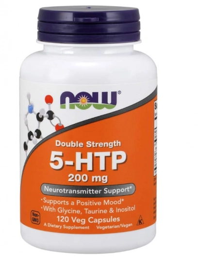 5-HTP, Dupla Força, 200mg, 120 Cápsulas, Now