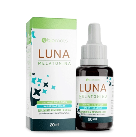 Melatonina Luna 210mcg, 20ml Sabor Maracujá, Bioroots
