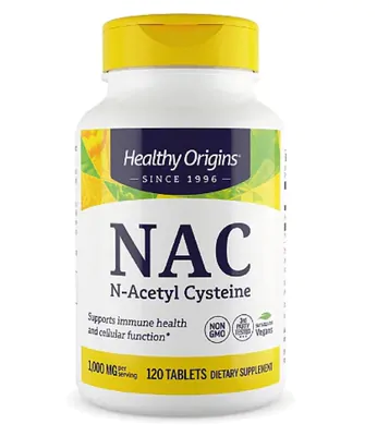 NAC N-Acetil Cisteína 1000mg, 120 Tabletes, Healthy Origins NAC N-Acetil Cisteína 1000mg, 120 Tabletes, Healthy Origins