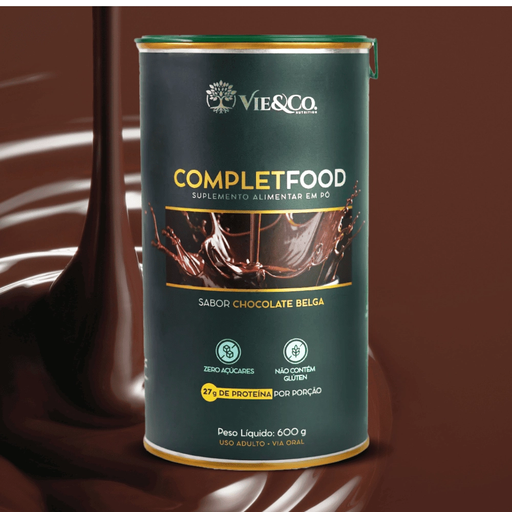 Suplemento Alimentar CompletFood Chocolate Belga 600g - Vie&Co